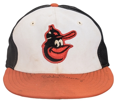 1982 Eddie Murray Game Used & Signed Baltimore Orioles Cap (JT Sports & JSA)